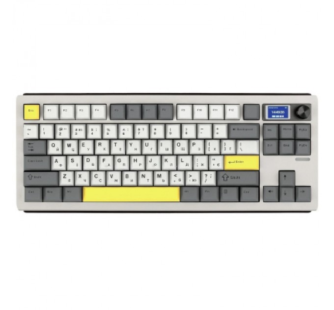 Epomaker Клавіатура Epomaker Shadow-S TKL Mulan Switch Hot-Swap LCD Screen RGB Wireless/Bluetooth/USB UA White (SHS-W-M)