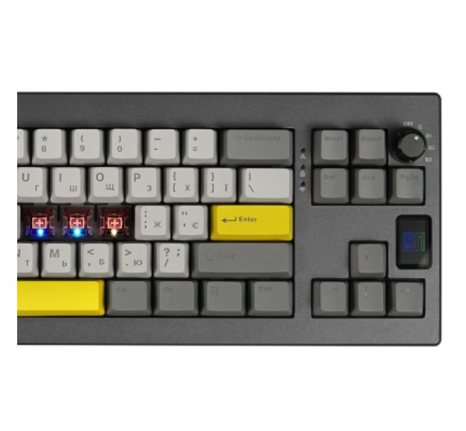 Epomaker Клавіатура Epomaker Shadow-X 70 Flamingo Switch Hot-Swap LCD Screen RGB Wireless/Bluetooth/USB UA Black (SHX-B-F)