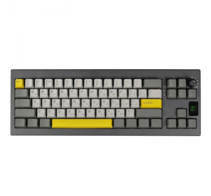 Epomaker Клавіатура Epomaker Shadow-X 70 Flamingo Switch Hot-Swap LCD Screen RGB Wireless/Bluetooth/USB UA Black (SHX-B-F)