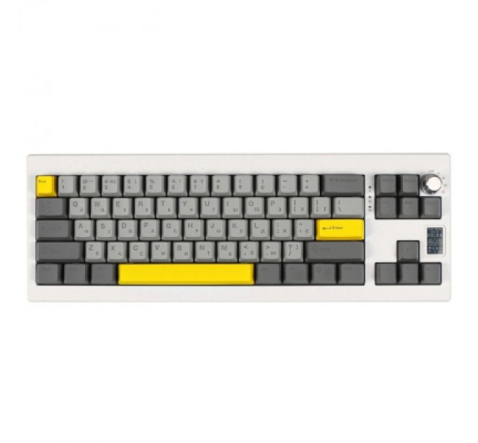 Epomaker Клавіатура Epomaker Shadow-X 70 Mulan Switch Hot-Swap LCD Screen RGB Wireless/Bluetooth/USB UA White (SHX-W-M)