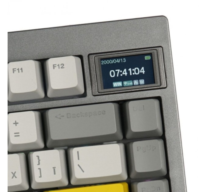 Epomaker Клавіатура Epomaker TH80 Pro V2 75 Sea Salt Silent Switch Hot-Swap LCD Screen RGB Wireless/Bluetooth/USB UA Black (TH80-PROV2-B-SS)