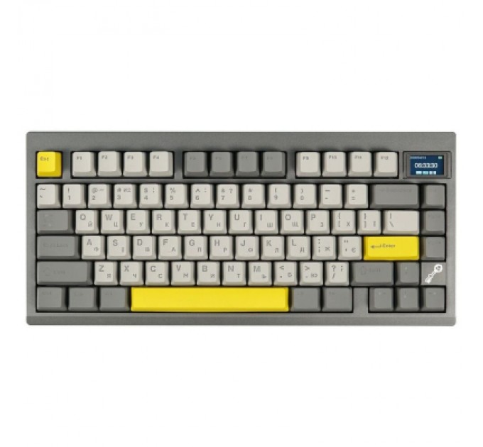 Epomaker Клавіатура Epomaker TH80 Pro V2 75 Sea Salt Silent Switch Hot-Swap LCD Screen RGB Wireless/Bluetooth/USB UA Black (TH80-PROV2-B-SS)