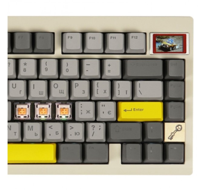 Epomaker Клавіатура Epomaker TH80 Pro V2 75 Wisteria Tactile Switch Hot-Swap LCD Screen RGB Wireless/Bluetooth/USB UA White (TH80-PROV2-W-WT)