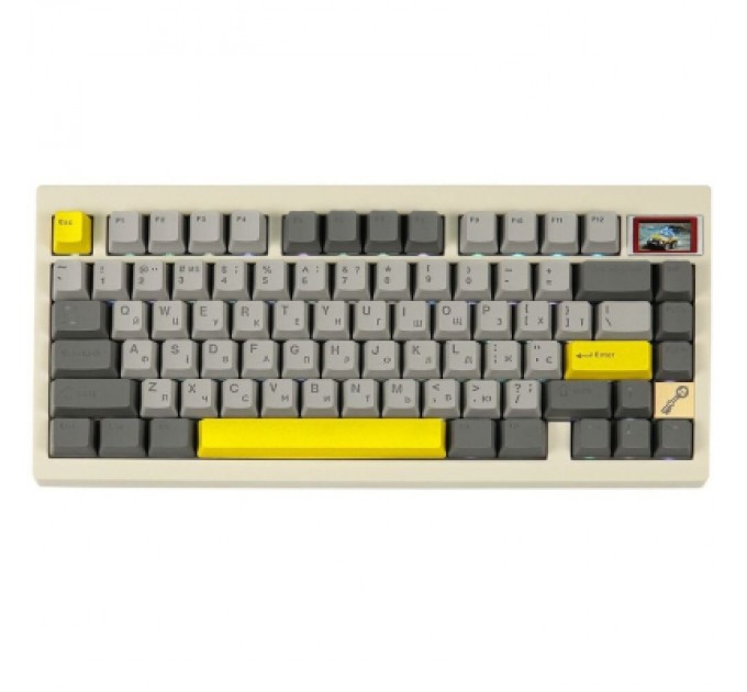 Epomaker Клавіатура Epomaker TH80 Pro V2 75 Wisteria Tactile Switch Hot-Swap LCD Screen RGB Wireless/Bluetooth/USB UA White (TH80-PROV2-W-WT)