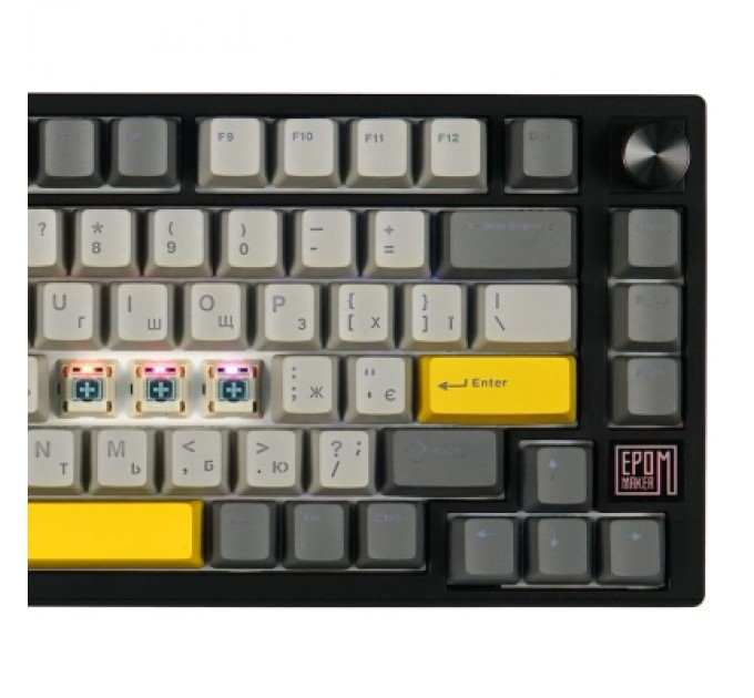 Epomaker Клавіатура Epomaker TH80 SE 75 Budgerigar V2 Switch Hot-Swap RGB Wireless/Bluetooth/USB UA Black (TH80-SE-B-BV2)