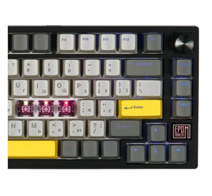 Epomaker Клавіатура Epomaker TH80 SE 75 Flamingo Switch Hot-Swap RGB Wireless/Bluetooth/USB UA Black (TH80-SE-B-F)