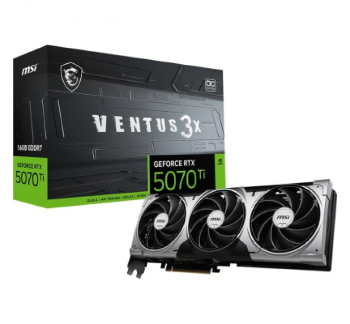 MSI Відеокарта MSI GeForce RTX5070 Ti 16GB VENTUS 3X OC (RTX 5070 Ti 16G VENTUS 3X OC)