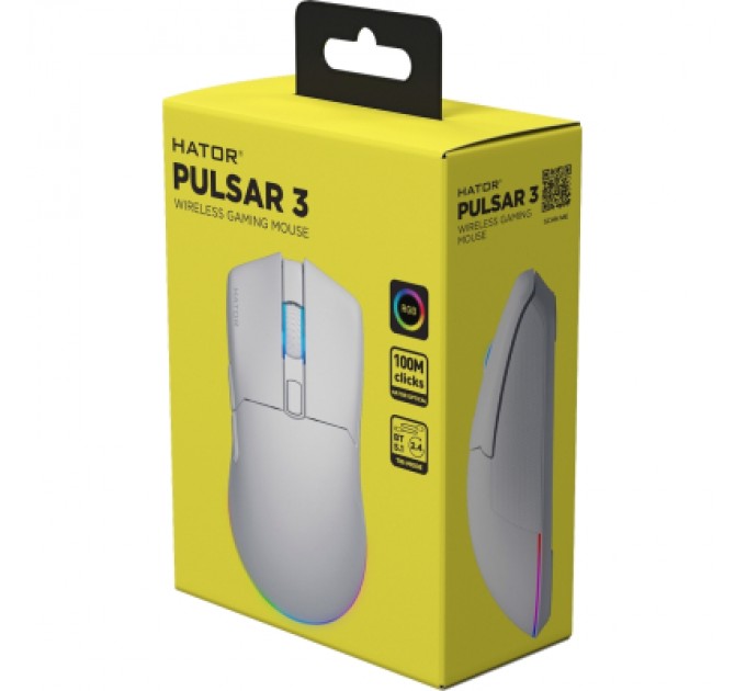 Hator Мишка Hator Pulsar 3 Wireless White (HTM631)