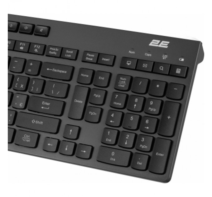 2E Клавіатура 2E KS280 Wireless/Bluetooth Black-Gray (2E-KS280WBGR_UA)