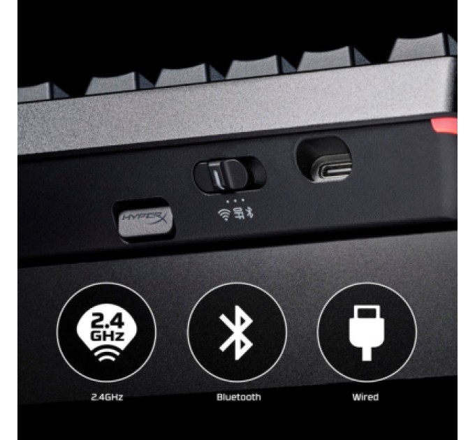 HyperX Клавіатура HyperX Alloy Rise 75 PBT HX Red Wireless UA Black (91Y91AA)