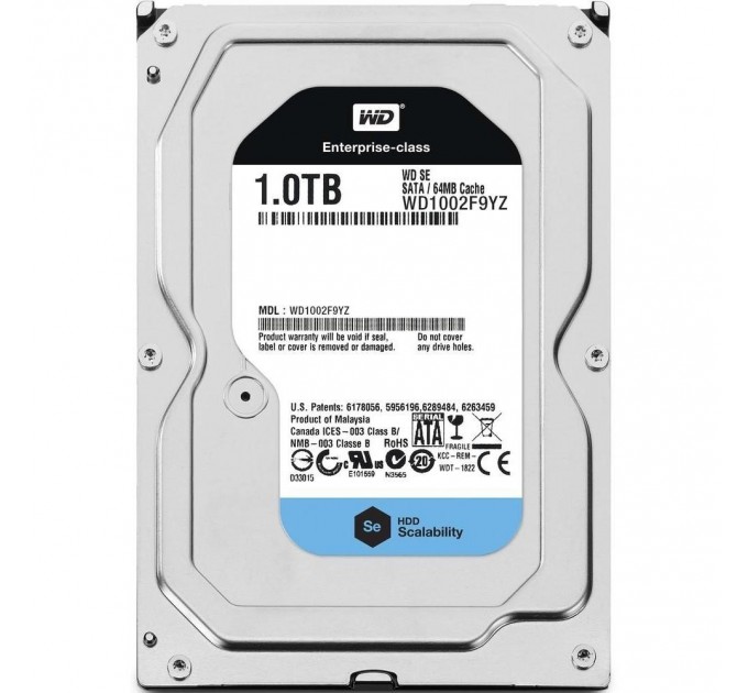 WD Накопитель HDD SATA 1.0TB WD Se 7200rpm 128MB (WD1002F9YZ)