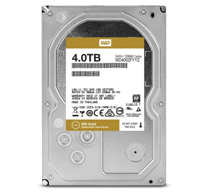 WD Накопитель HDD SATA 4.0TB WD Gold 7200rpm 128MB (WD4002FYYZ)_Refurbished