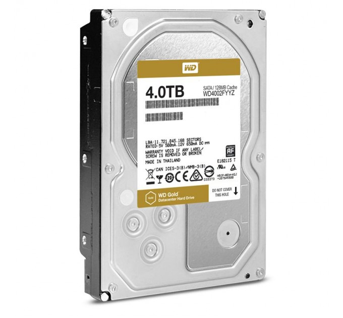 WD Накопитель HDD SATA 4.0TB WD Gold 7200rpm 128MB (WD4002FYYZ)_Refurbished