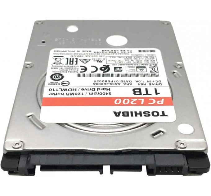 Toshiba Накопитель HDD 2.5" SATA 1.0TB Toshiba L200 5400rpm 128MB (HDWL110)_Refurbished