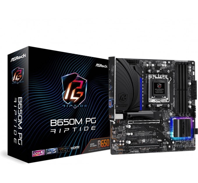 ASRock Материнская плата ASRock B650M PG Riptide Socket AM5