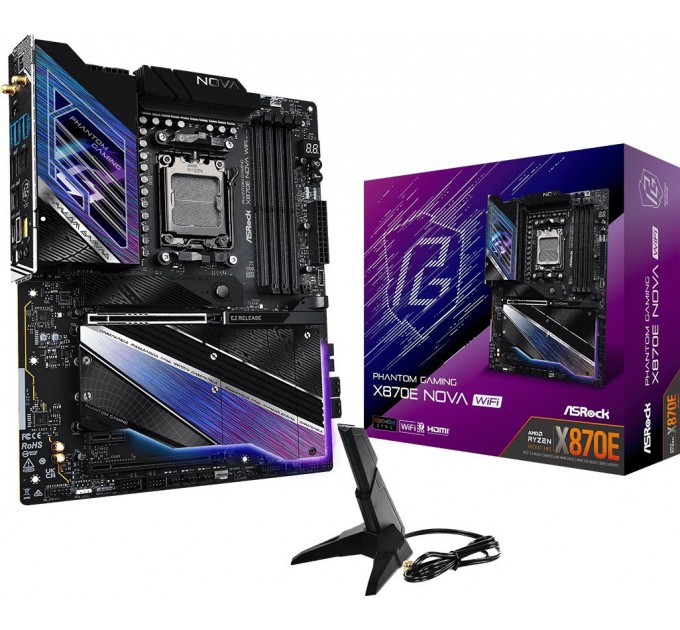 ASRock Материнская плата ASRock X870E Nova WiFi Socket AM5