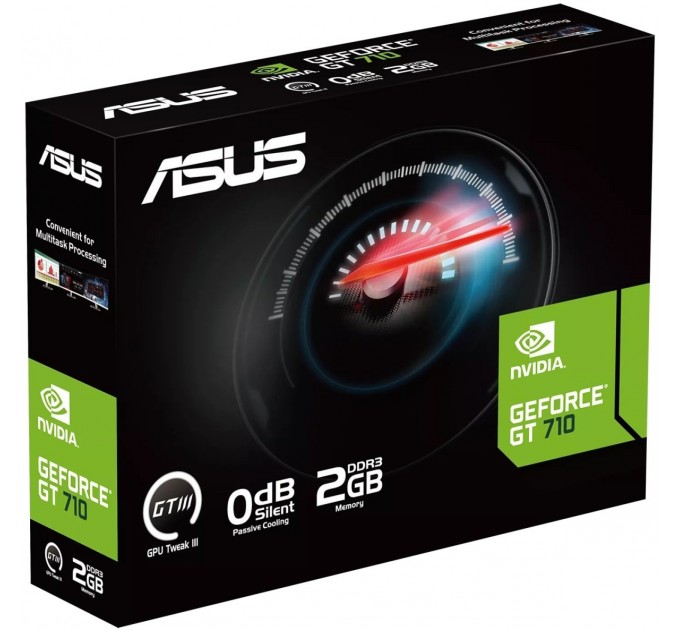 ASUS Видеокарта GF GT 710 2GB GDDR5 Evo Asus (GT710-SL-2GD5-BRK-EVO)
