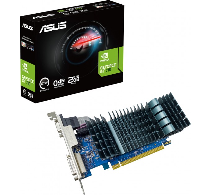 ASUS Видеокарта GF GT 710 2GB GDDR5 Evo Asus (GT710-SL-2GD5-BRK-EVO)