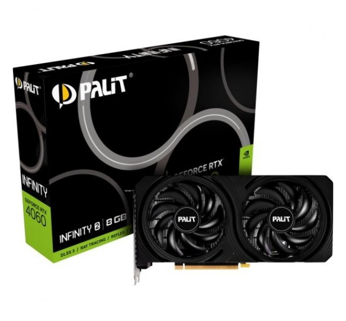 Palit Відеокарта GF RTX 4060 8GB GDDR6 Infinity 2 Palit (NE64060019P1-1070L)