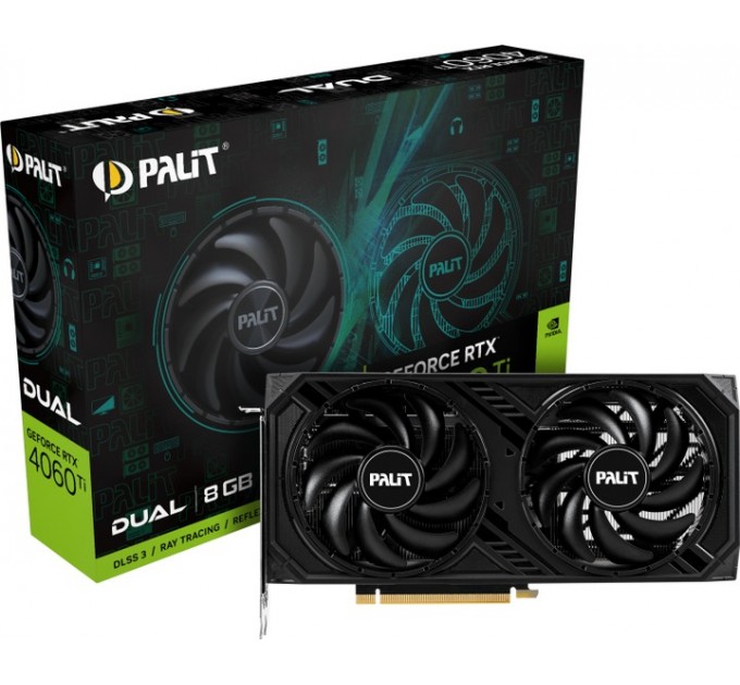 Palit Відеокарта GF RTX 4060 Ti  8GB GDDR6 Dual Palit (NE6406T019P1-1060D)
