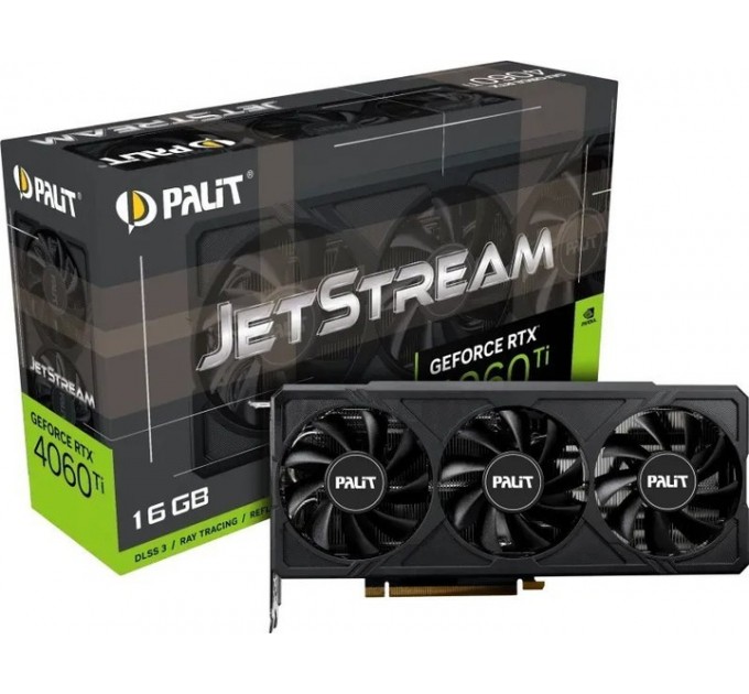 Palit Видеокарта GF RTX 4060 Ti 16GB GDDR6 JetStream Palit (NE6406T019T1-1061J)