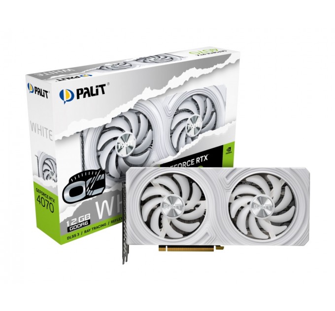 Palit Відеокарта GF RTX 4070 12GB GDDR6 White OC Palit (NE64070S19K9-1048L)