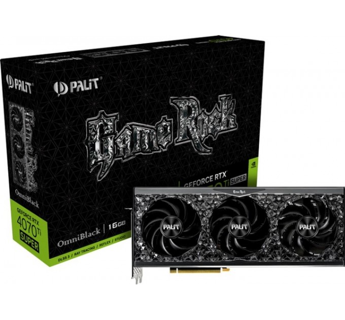 Palit Відеокарта GF RTX 4070 Ti Super 16GB GDDR6X GameRock OmniBlack Palit (NED47TS019T2-1020Q)