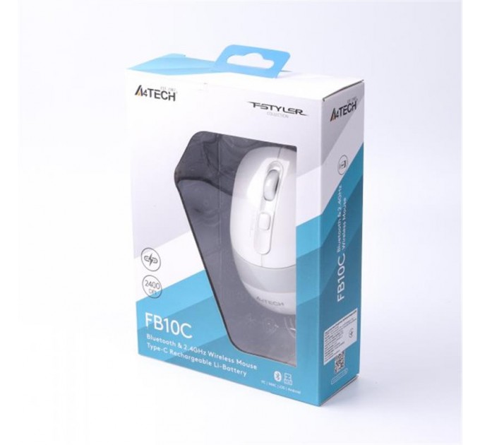 A4Tech Мышь беспроводная A4Tech FB10C Grayish White
