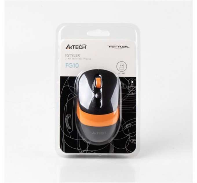 A4Tech Миша бездротова A4Tech FG10 Black/Orange USB