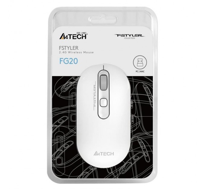 A4Tech Мышь беспроводная A4Tech FG20 White
