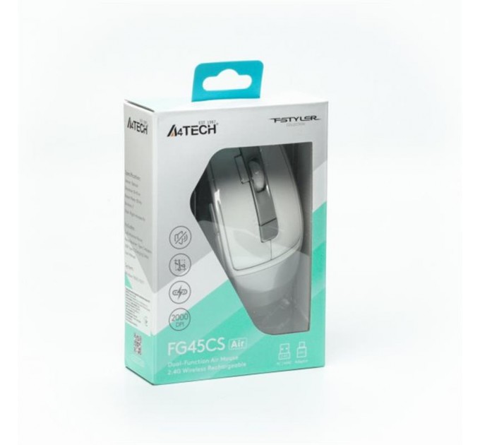 A4Tech Мышь беспроводная A4Tech Fstyler FG45CS Air Silver White