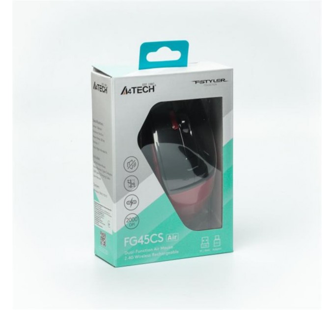 A4Tech Миша бездротова A4Tech Fstyler FG45CS Air Sports Red