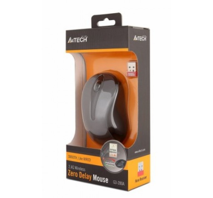 A4Tech Мышь беспроводная A4Tech G3-280A Grey