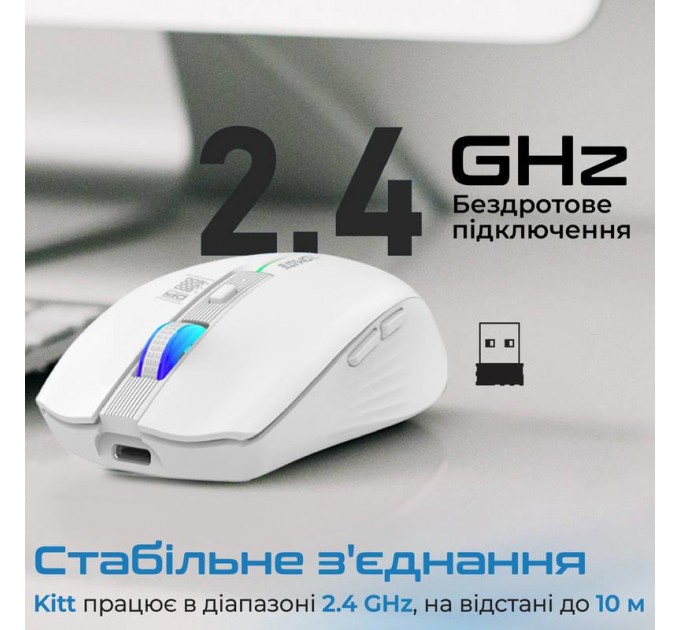 Promate Миша бездротова Promate Kitt White