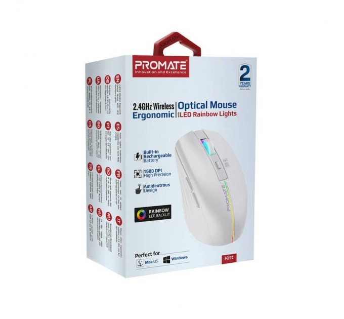 Promate Миша бездротова Promate Kitt White