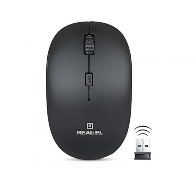 REAL-EL Миша бездротова REAL-EL RM-301 Wireless Black