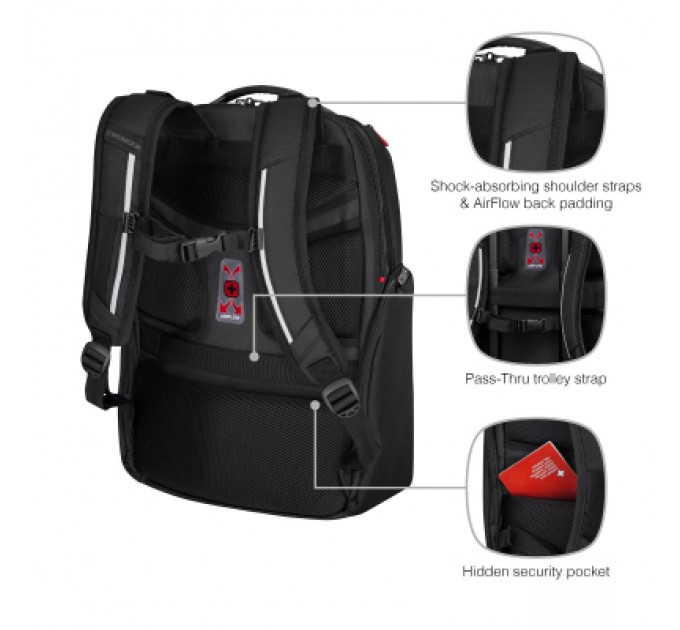 Wenger Рюкзак для ноутбука Wenger 17" New Icons, Meteor, Black (653188)