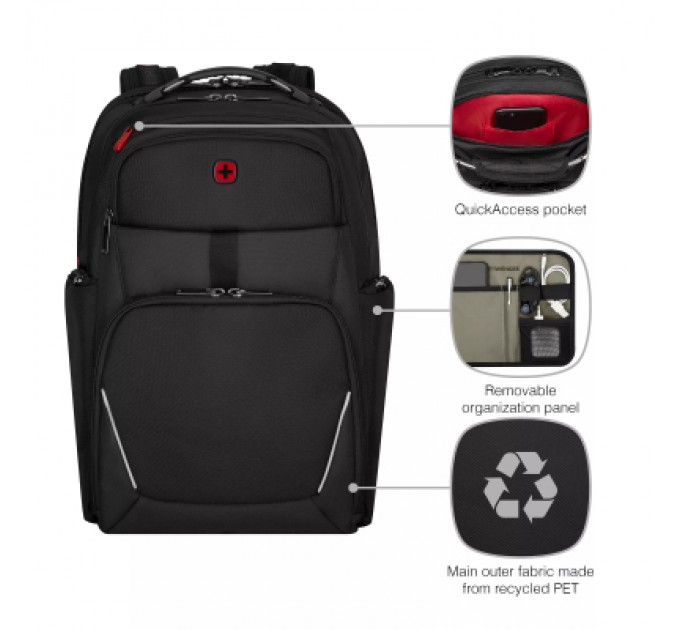 Wenger Рюкзак для ноутбука Wenger 17" New Icons, Meteor, Black (653188)