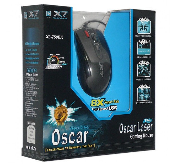 A4Tech Мышь A4Tech XL-750BK-B Black