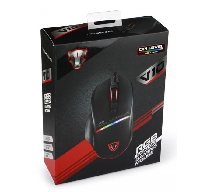 Motospeed Мышь Motospeed V10 Black (mtv10)