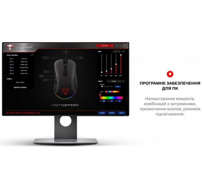 Motospeed Мышь Motospeed V100 Black (mtv100)