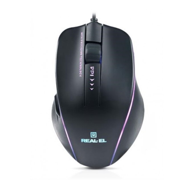 REAL-EL Мышь REAL-EL RM-747 Black (EL123200028)