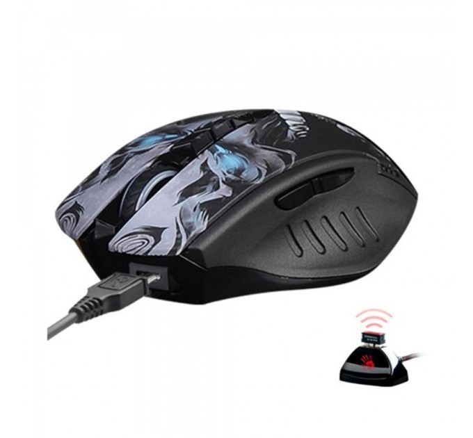 A4Tech Мышь беспроводная A4Tech R80 Plus Bloody (Skull) Black