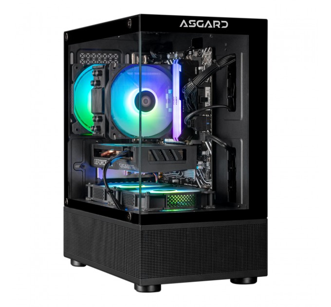 ASGARD Персональный компьютер ASGARD (I124F.16.S10.46.5176); Intel Core i5 12400F (2.5 - 4.4 ГГц) / ОЗУ 16 ГБ / SSD 1 ТБ / NVIDIA GeForce RTX 4060 8 ГБ / без ОП / LAN / Ubuntu / черный