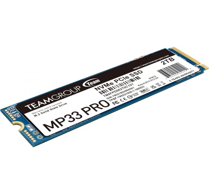 Team Накопичувач SSD 2TB Team MP33 Pro M.2 2280 PCIe 3.0 x4 3D TLC (TM8FPD002T0C101)