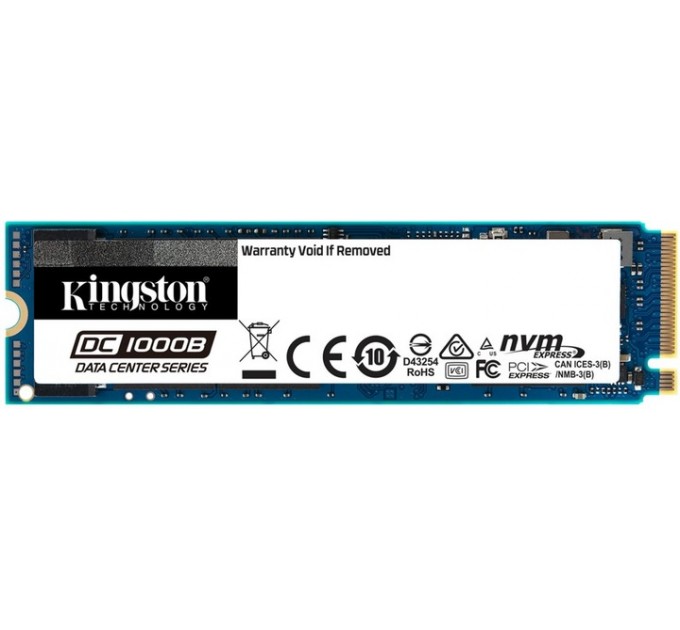Kingston Накопитель SSD  480GB M.2 NVMe Kingston DC1000 M.2 2280 PCIe 3.0 x4 3D TLC (SEDC1000BM8/480G)
