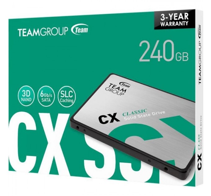 Team Накопитель SSD 240GB Team CX1 2.5" SATAIII 3D TLC (T253X5240G0C101)