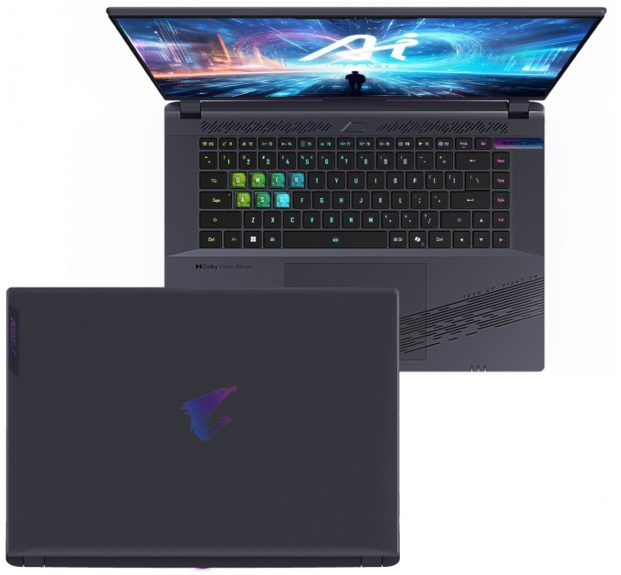 GIGABYTE Ноутбук Gigabyte Aorus 16X (2024) (AORUS 16X ASG-63UAC64SH); 16" WQXGA (2560x1600) IPS LED матовый 165 Гц / Intel Core i9-14900HX (2.2 - 5.4 ГГц) / RAM 32 ГБ (Max 64 ГБ) / SSD 1 ТБ / nVidia GeForce RTX4070, 8 ГБ / без ОП / LAN / Wi-Fi / BT /