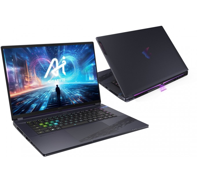 GIGABYTE Ноутбук Gigabyte Aorus 16X (2024) (AORUS 16X ASG-63UAC64SH); 16" WQXGA (2560x1600) IPS LED матовый 165 Гц / Intel Core i9-14900HX (2.2 - 5.4 ГГц) / RAM 32 ГБ (Max 64 ГБ) / SSD 1 ТБ / nVidia GeForce RTX4070, 8 ГБ / без ОП / LAN / Wi-Fi / BT /