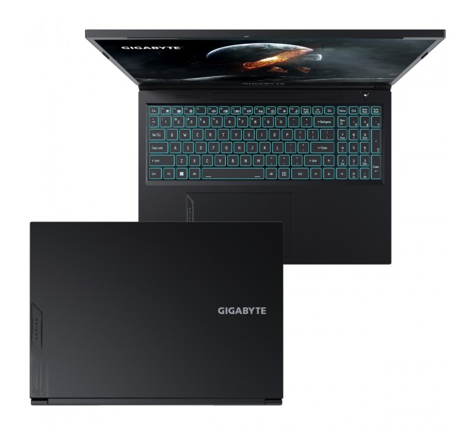 GIGABYTE Ноутбук Gigabyte G6 MF (G6 MF-H2KZ854KD); 16" WUXGA (1920x1200) IPS LED матовый 165 Гц / Intel Core i7-13620H (2.4 - 4.9 ГГц) / RAM 16 ГБ (Max 64 ГБ) / SSD 1 ТБ / nVidia GeForce RTX4050, 6 ГБ / без ОП / LAN / Wi-Fi / BT / веб-камера / DOS / 
